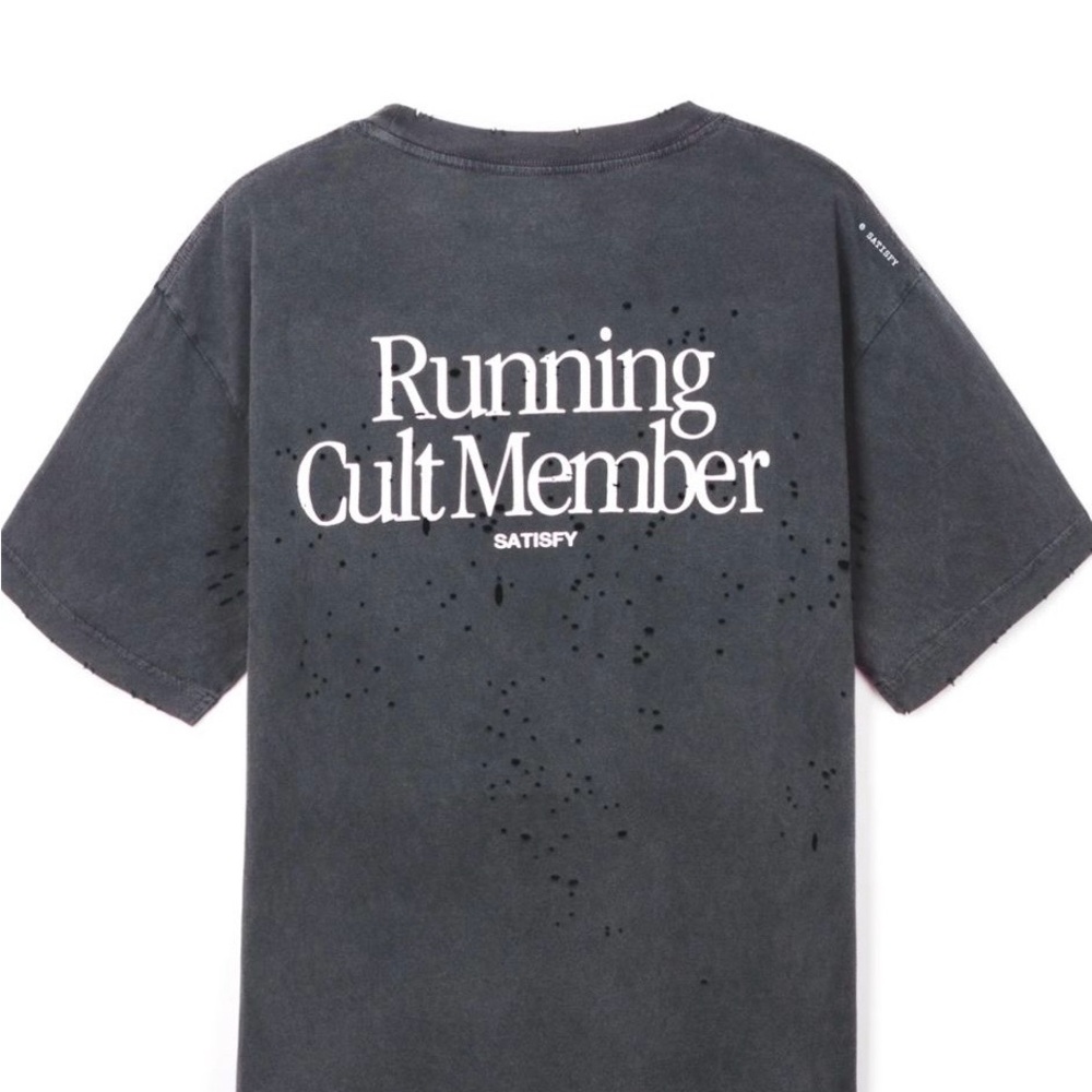 Satisfy Women's Charcoal Graphic Tee